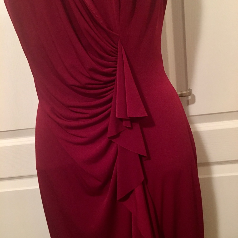 Connected Apparel, Deep Red, Size 14 Dress